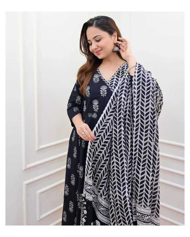 Blue Harmony Flared Suit Set