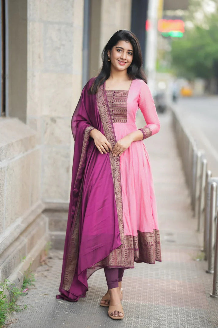 Pure cotton temple Anarkali
