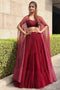 Attractive Maroon Colored Jardoshi Embroidery Work Lehenga With Jacket