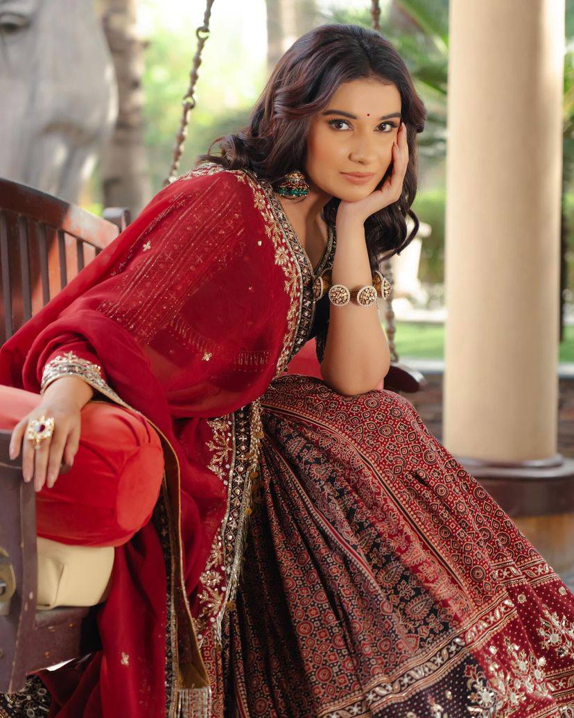 Charismatic Designer Multy Color Printed Embroidery Work Lehenga