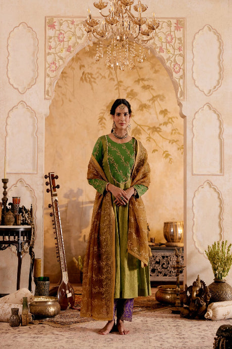 Mirror Designer Embroidery Work Gown for women