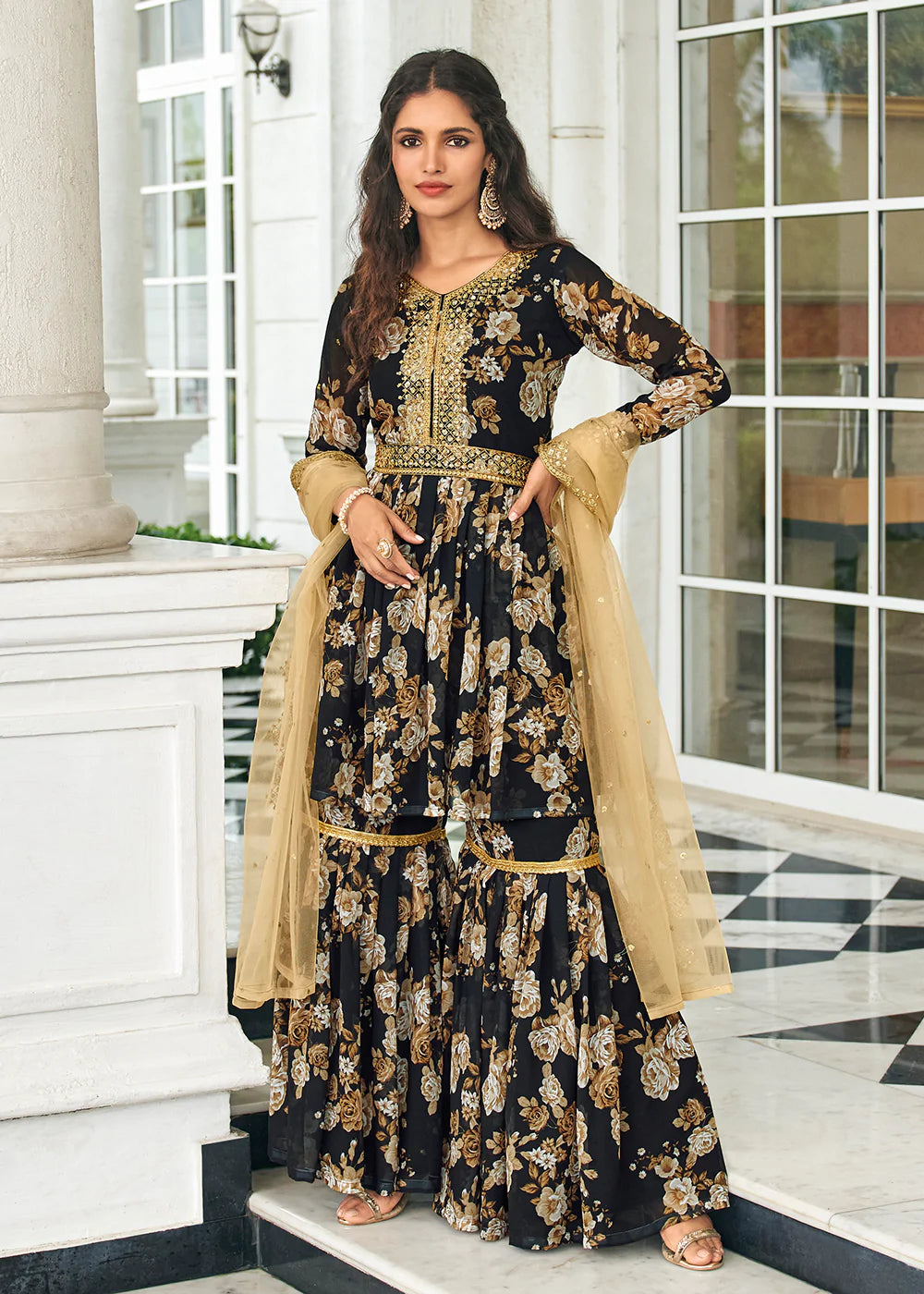 multi Color Designer Mirror Salwar Suits