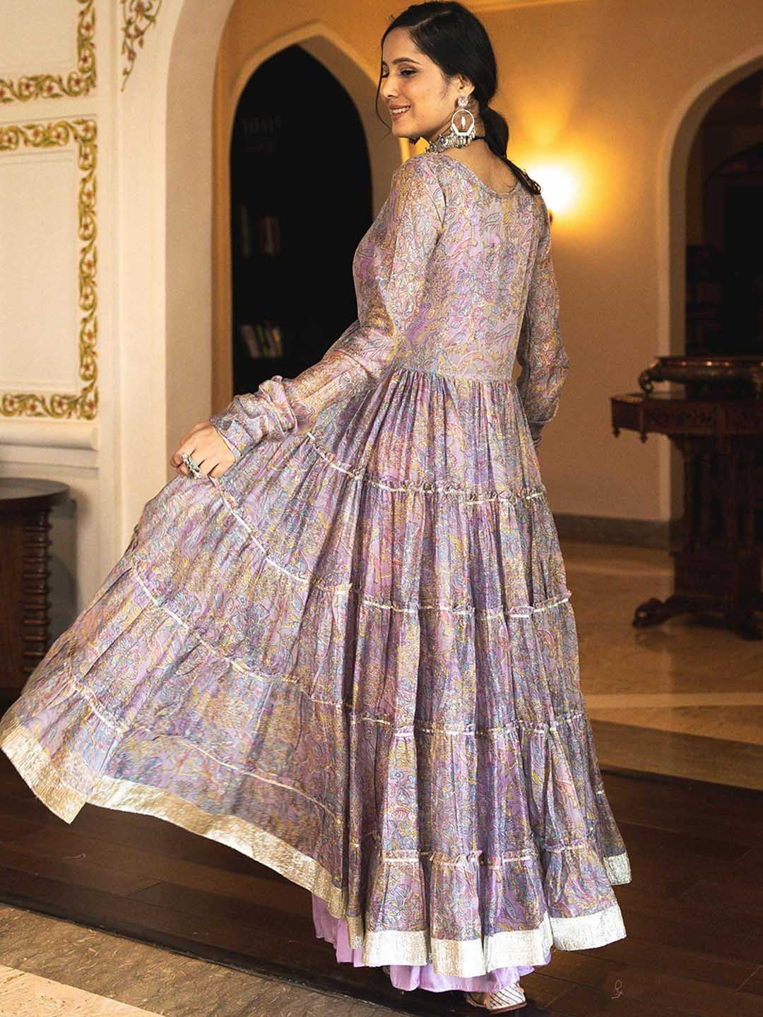 Designer Heavy pink Color Party Wear Anarkali Gown Dress