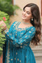 Designer Mirror Gorgette Embroidery Work Gown Dress