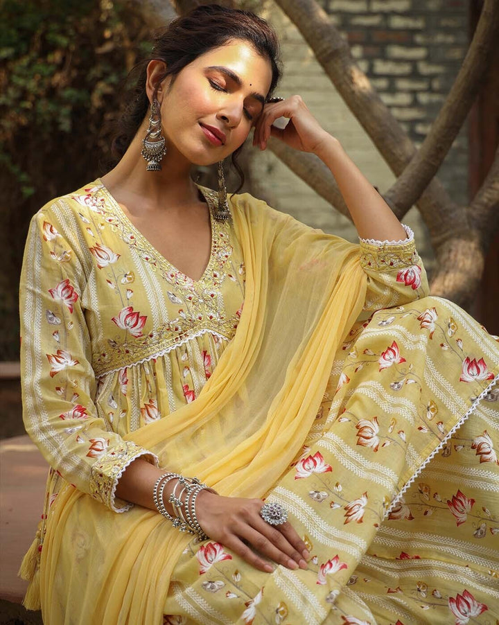 Designer Party Wear Embroidery Work Gown