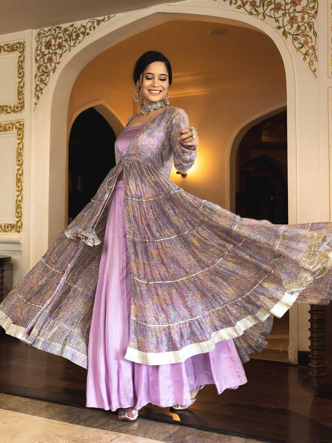 Designer Heavy pink Color Party Wear Anarkali Gown Dress