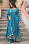 Designer Mirror Gorgette Embroidery Work Gown Dress