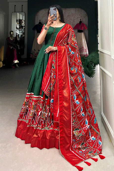 Embroidery Work Mirror Heavy Gown Dress For Women