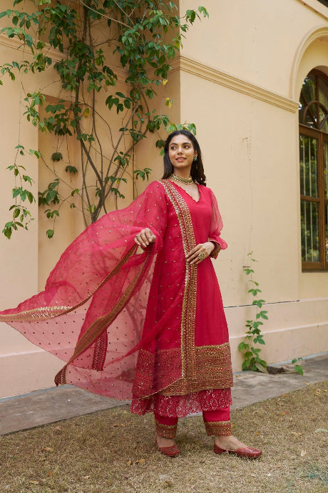 Mirror Work Party Wear Gown For Women