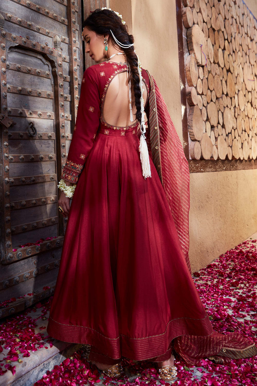 Appealing maroon Color Heavy Embroidery Work Trendy Kurti N Plazo