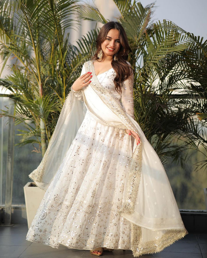 Latest Designer Gown with dupta