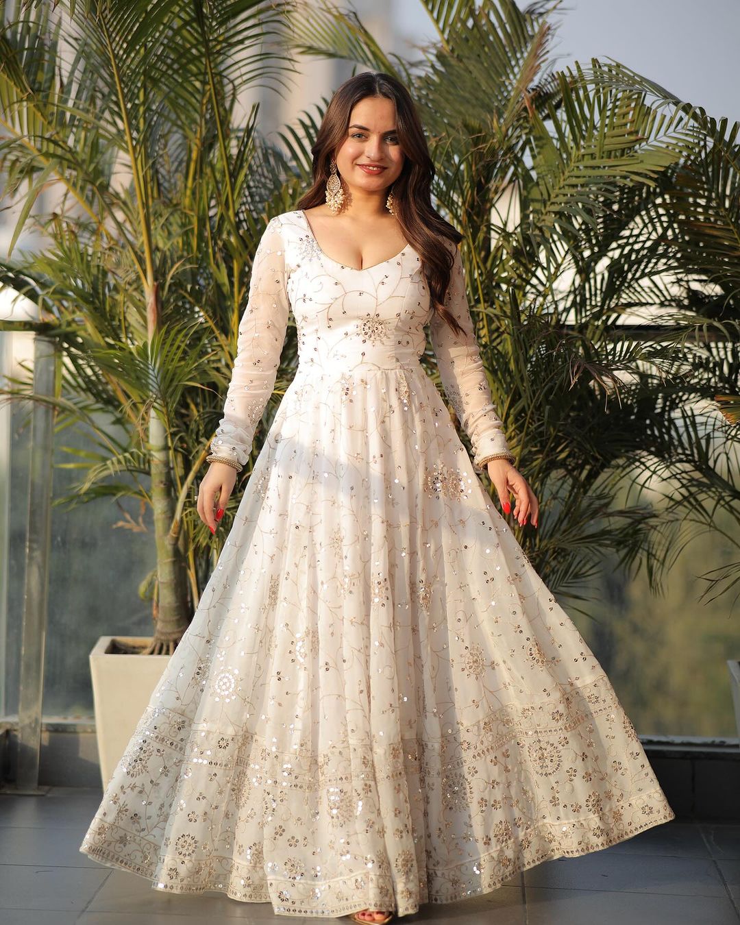 Latest Designer Gown with dupta