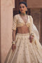 Blissful Navy cream Color Designer Real Mirror Work Lehenga for bride
