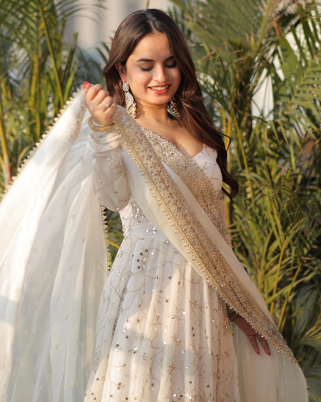 Latest Designer Gown with dupta