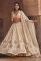 Blissful Navy cream Color Designer Real Mirror Work Lehenga for bride