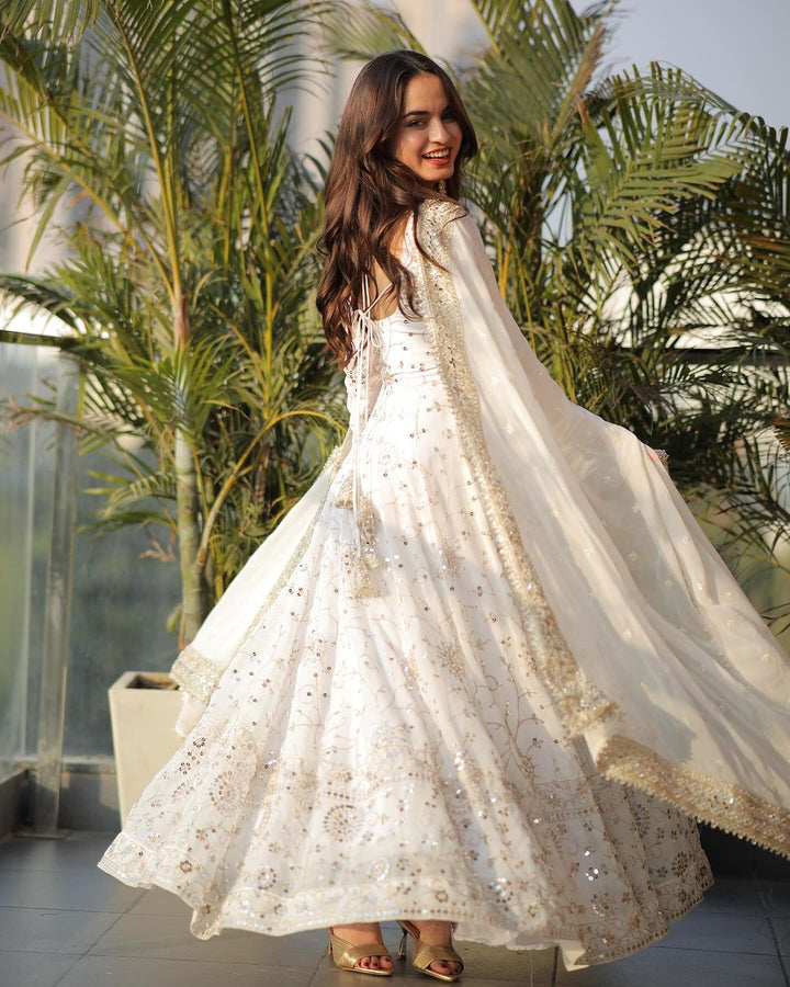 Latest Designer Gown with dupta