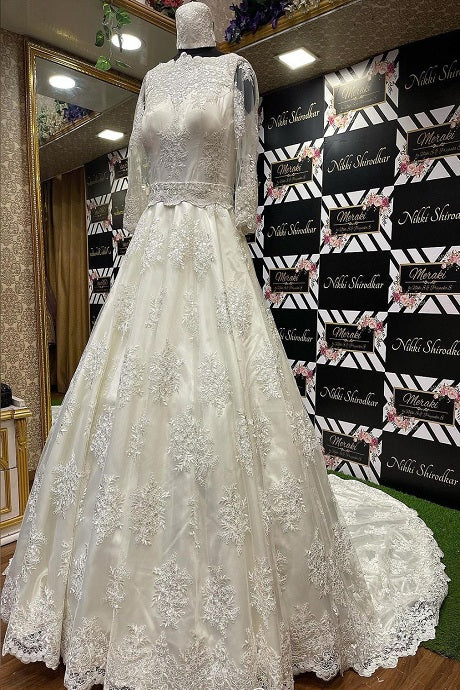 Alluring Light Party Wear Gown For wear