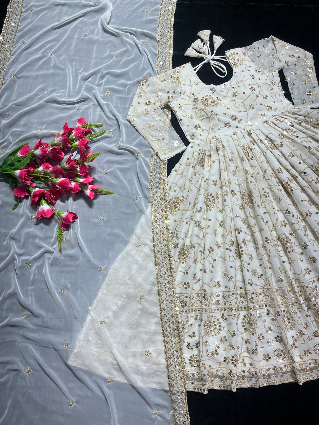 Latest Designer Gown with dupta