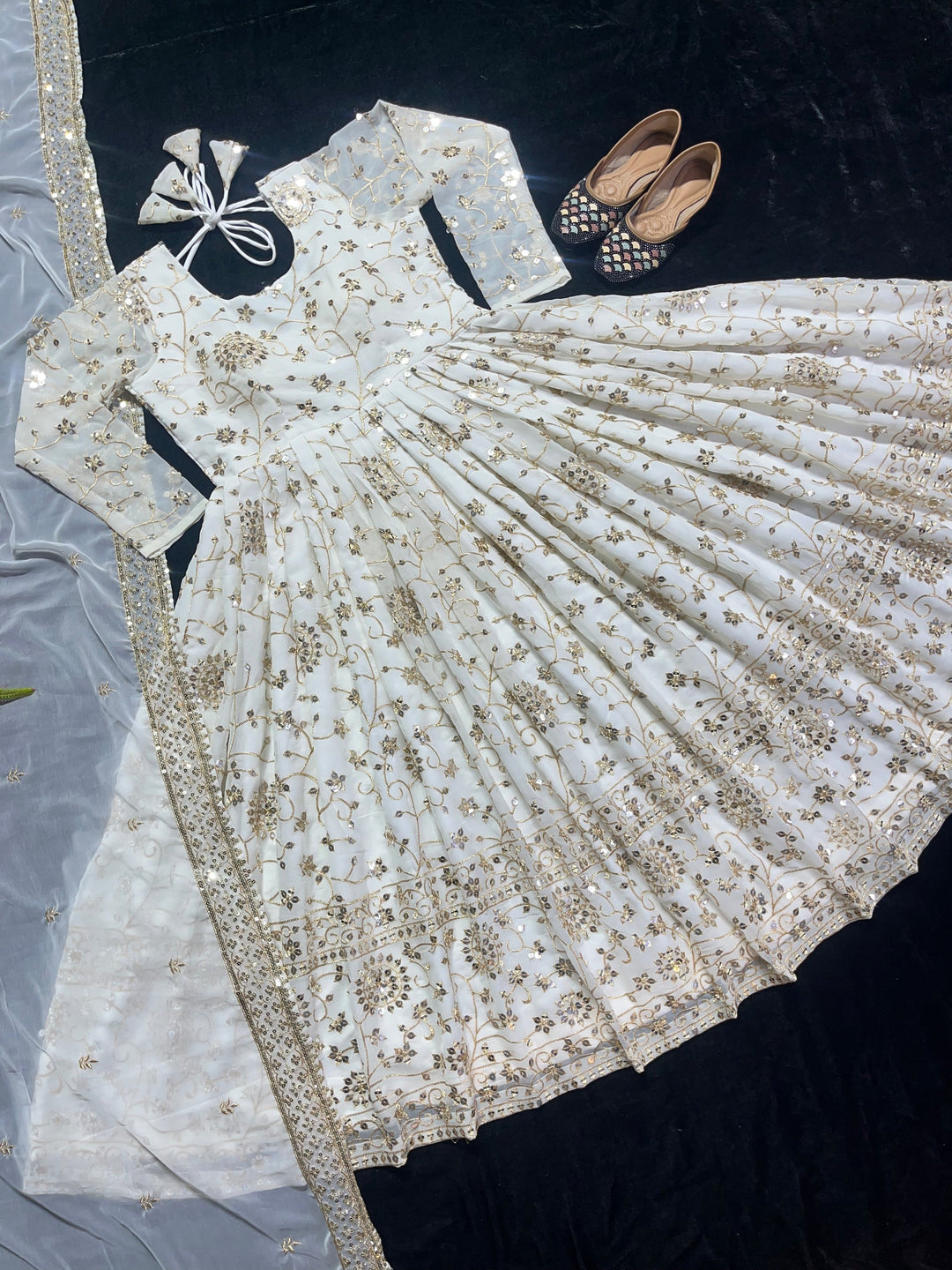 Latest Designer Gown with dupta