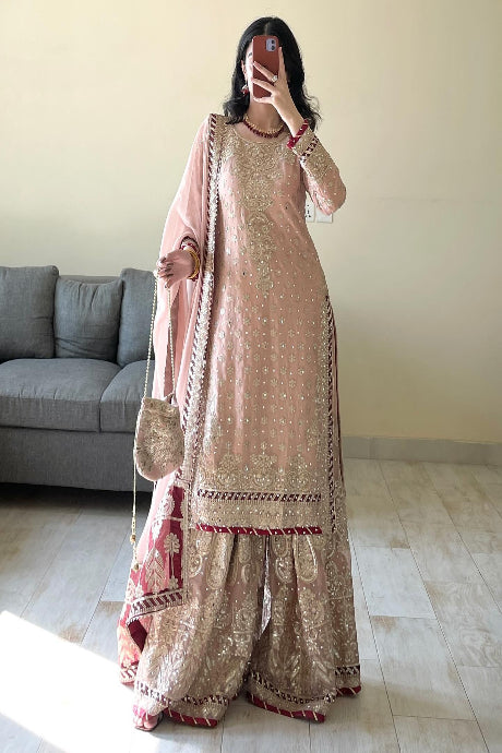 Admirable light pink Color Designer Printed Printed Salwar Kameez