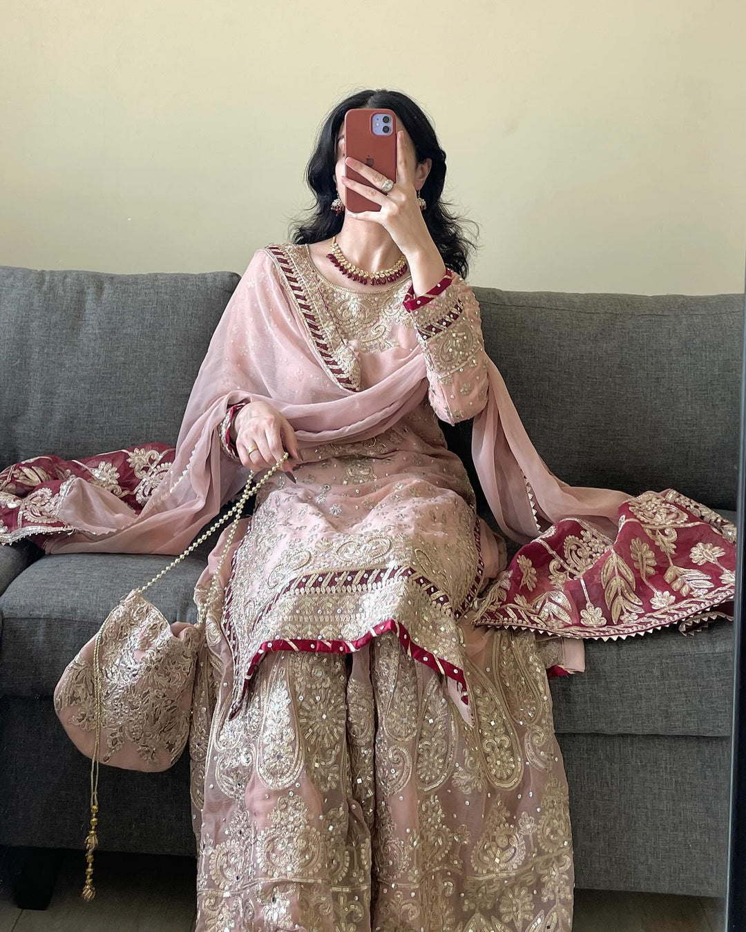 Admirable light pink Color Designer Printed Printed Salwar Kameez