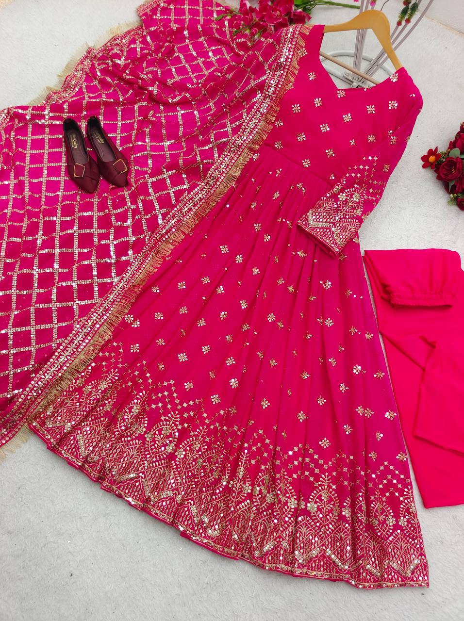 Attractive Silk Gown Online Designs For Girls