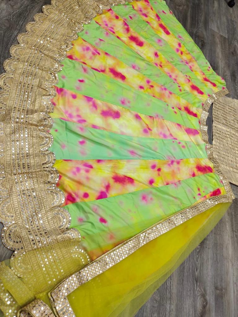 multi color Multi Paper Silk Heavy Box Pattern Trendy Lehenga 2020
