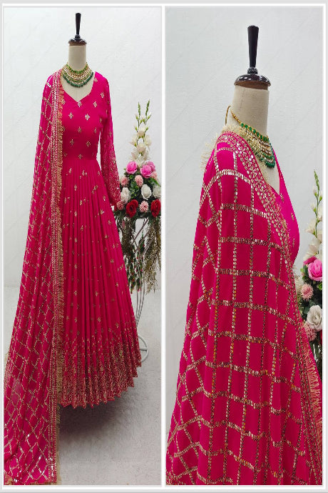 Attractive Silk Gown Online Designs For Girls