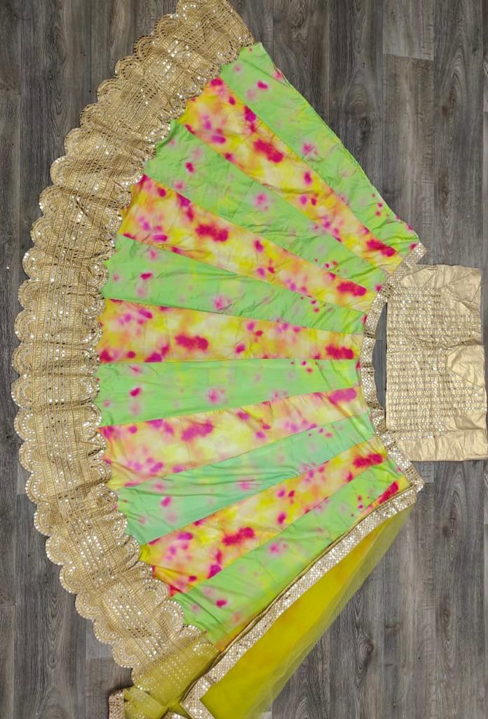 multi color Multi Paper Silk Heavy Box Pattern Trendy Lehenga 2020