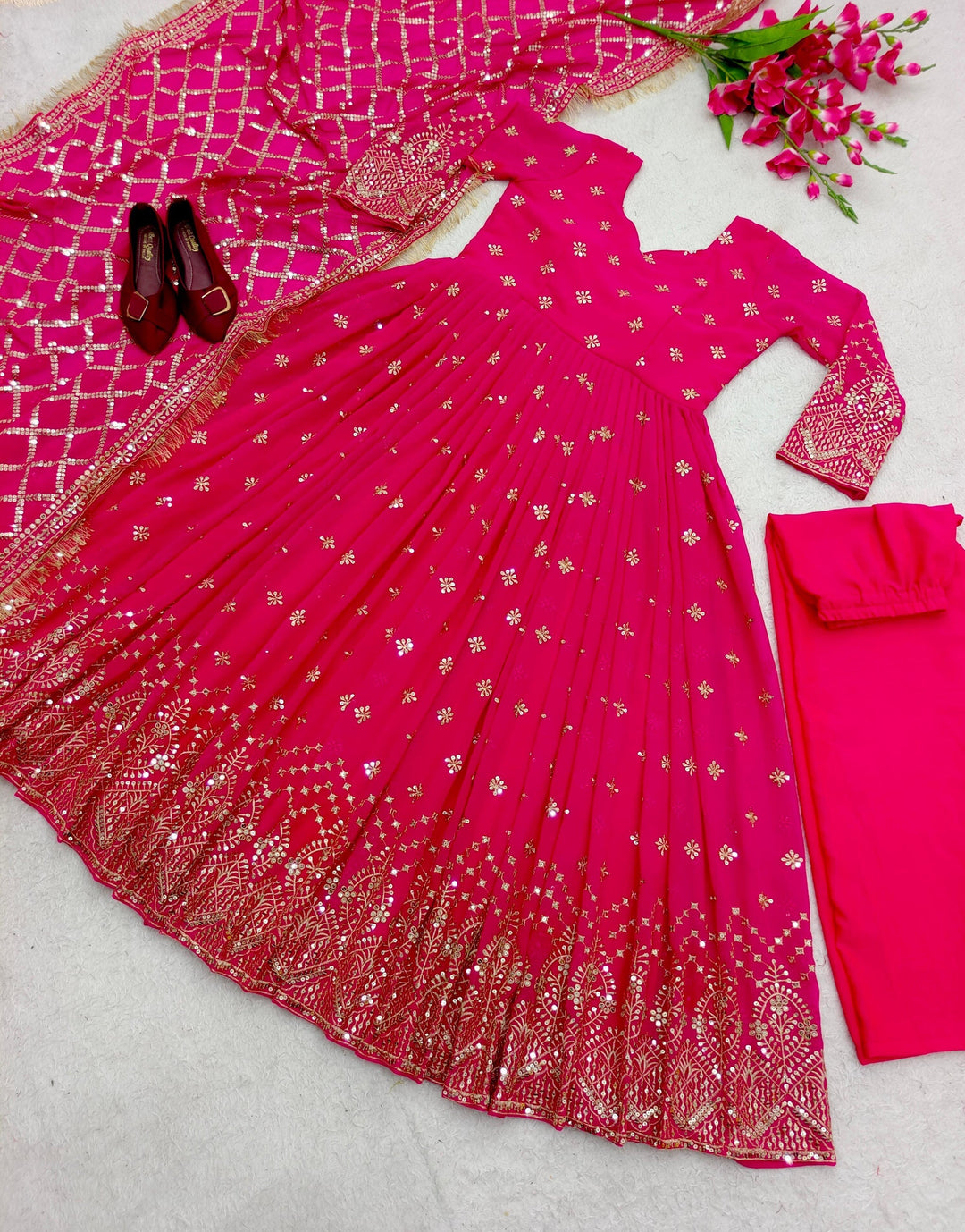 Attractive Silk Gown Online Designs For Girls