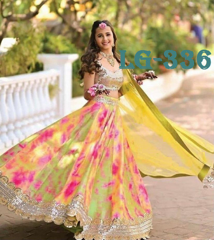 multi color Multi Paper Silk Heavy Box Pattern Trendy Lehenga 2020