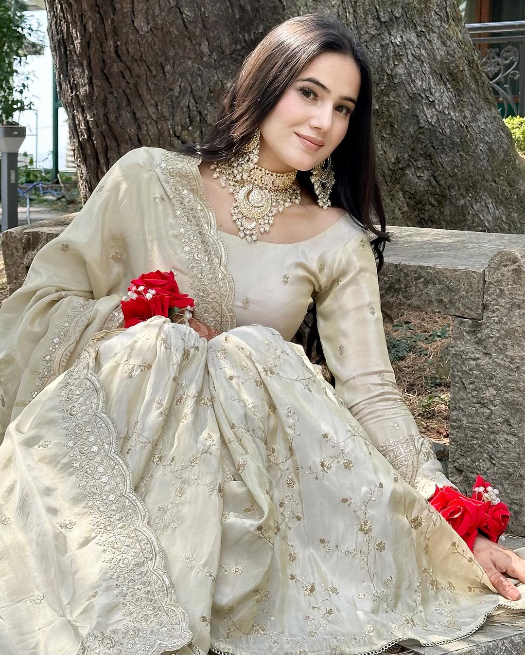Stylish Designer Straight Parrot Gorgette Gown Online for women