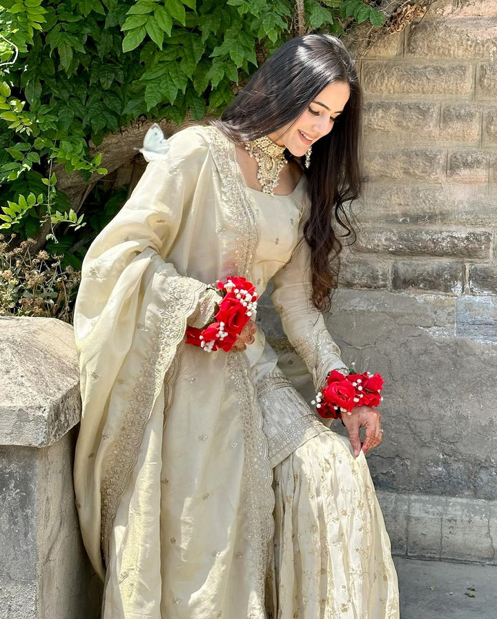 Stylish Designer Straight Parrot Gorgette Gown Online for women