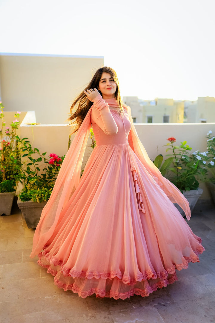 Designer Silk Online Lehenga Gown Dress Design for girls