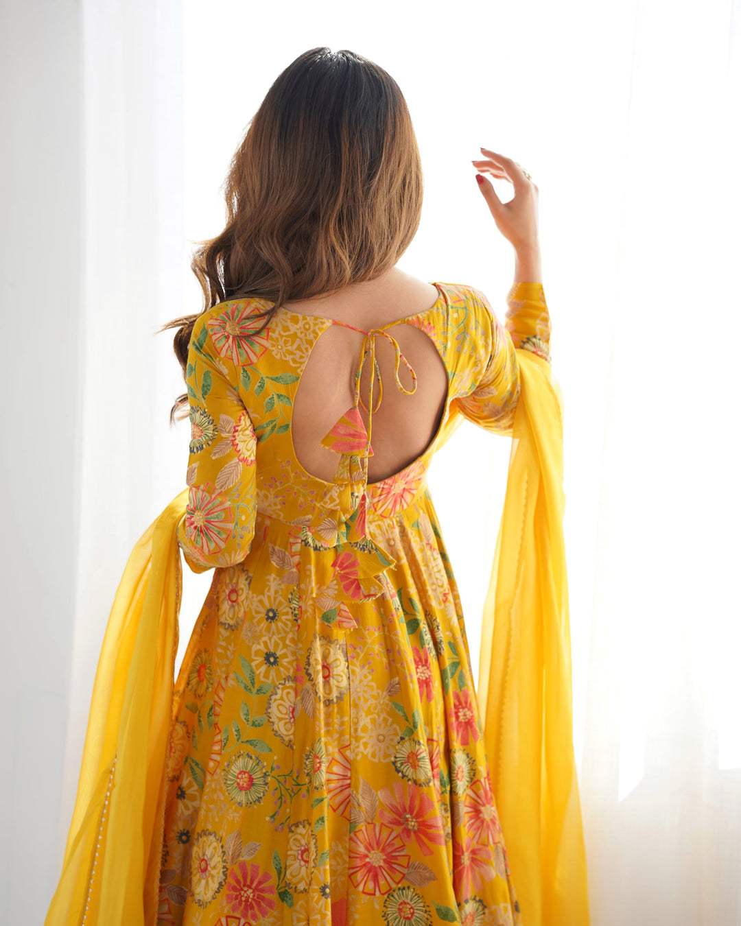 Mirror Designer yellow color Heavy Salwar Suits Designs