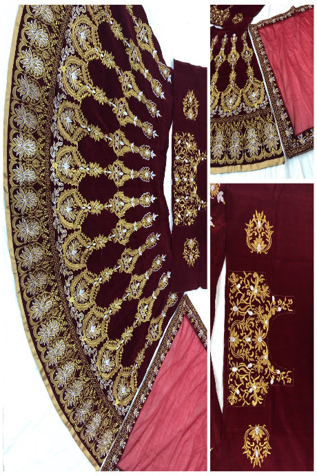 maroon Color Printed Lehenga In Low Rate For Girls