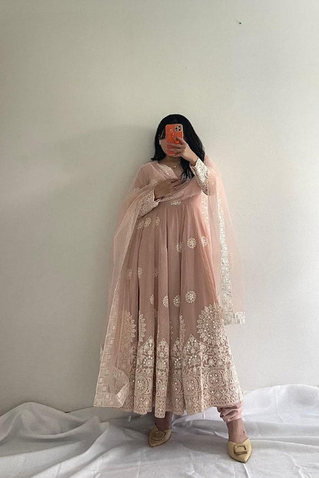 Embroidery Work Stylish Wear Letest Gown Designs for girls