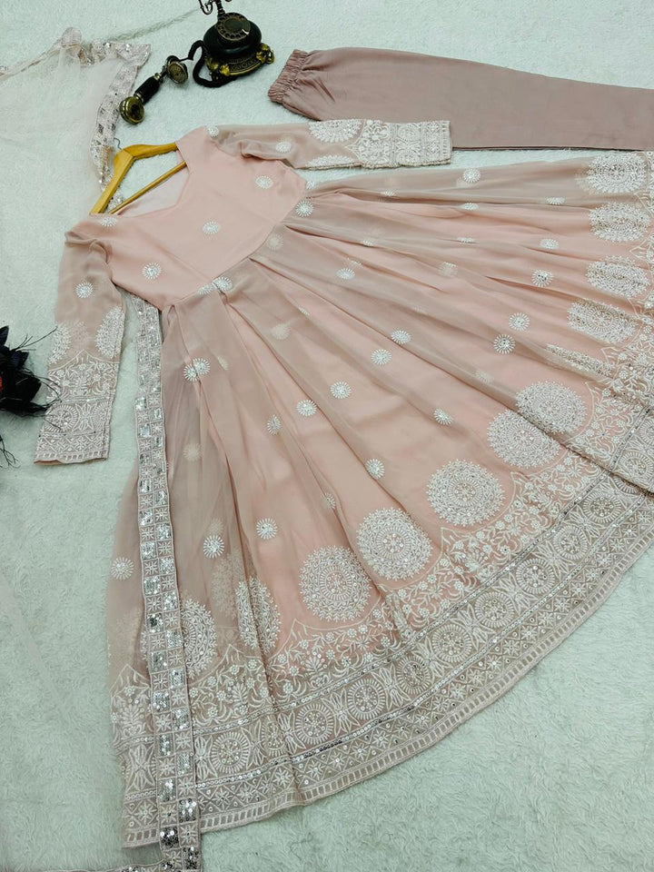 Embroidery Work Stylish Wear Letest Gown Designs for girls