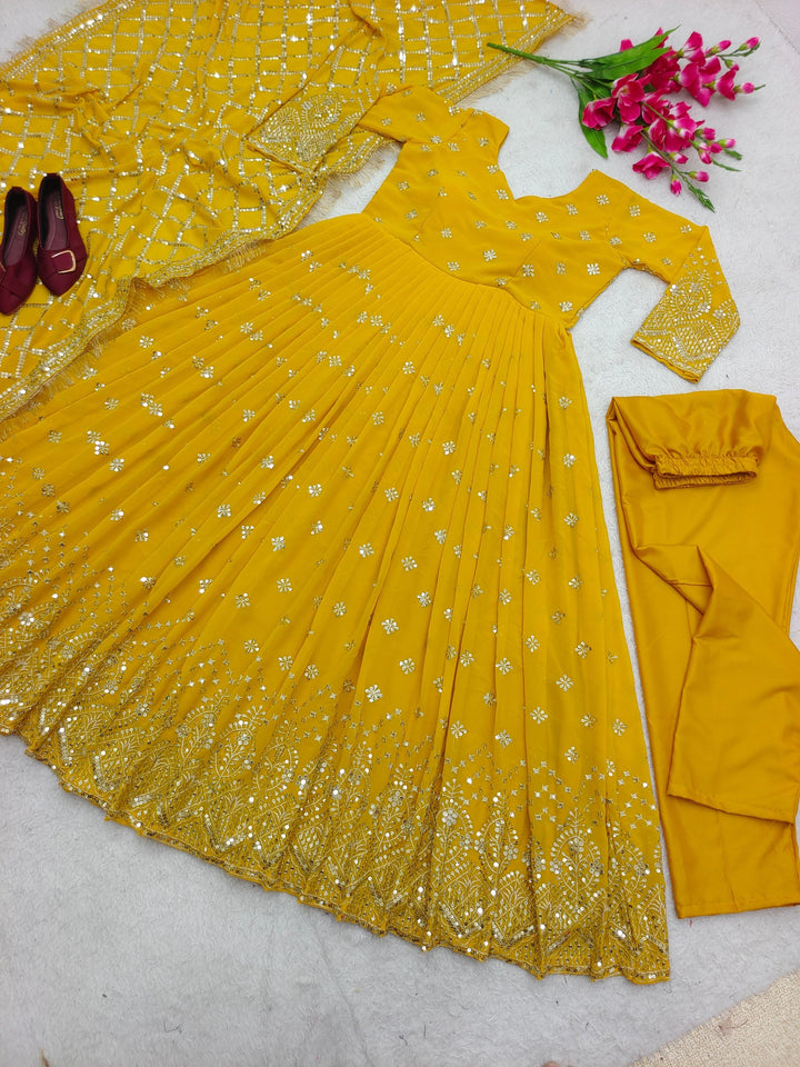 Pure Printed Designer Latest Gown For Party Wear for girls