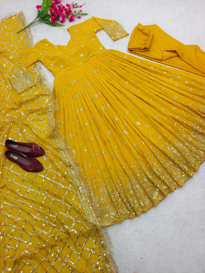 Pure Printed Designer Latest Gown For Party Wear for girls
