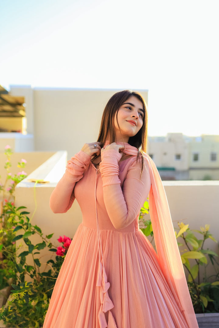 Kalmkari Designer Stylish Anarkali Fancy Gown for girls