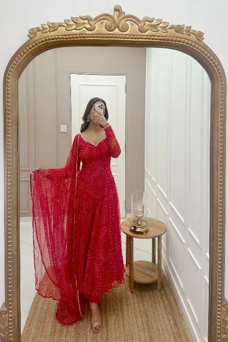 Stylish Soft Silk Anarkali Flared Gown for girls