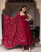 Rayon cotton Silk Designer Embroidery Work Gown for girls