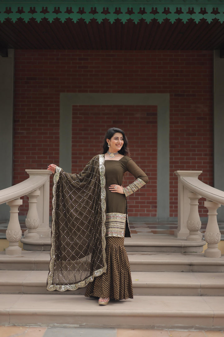 gray Color Sequence Work Designer Online Salwar Designs