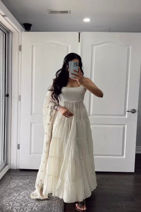 Two Tone Beautiful Designer Party Wear Gown for girls