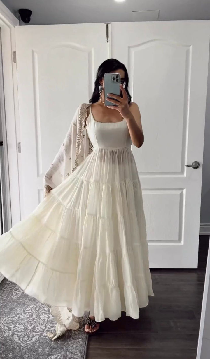 Two Tone Beautiful Designer Party Wear Gown for girls