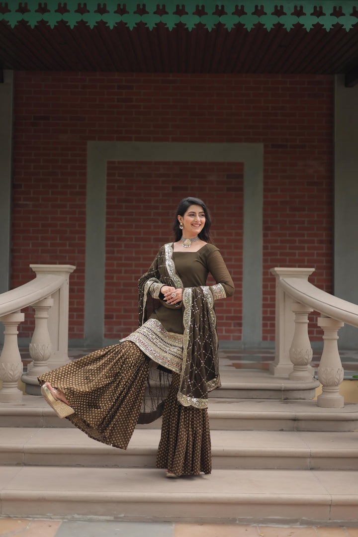 Fancy gray Color Online Salwar Kurti In Lowest Rate