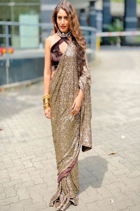golden color wear Online sarees for women