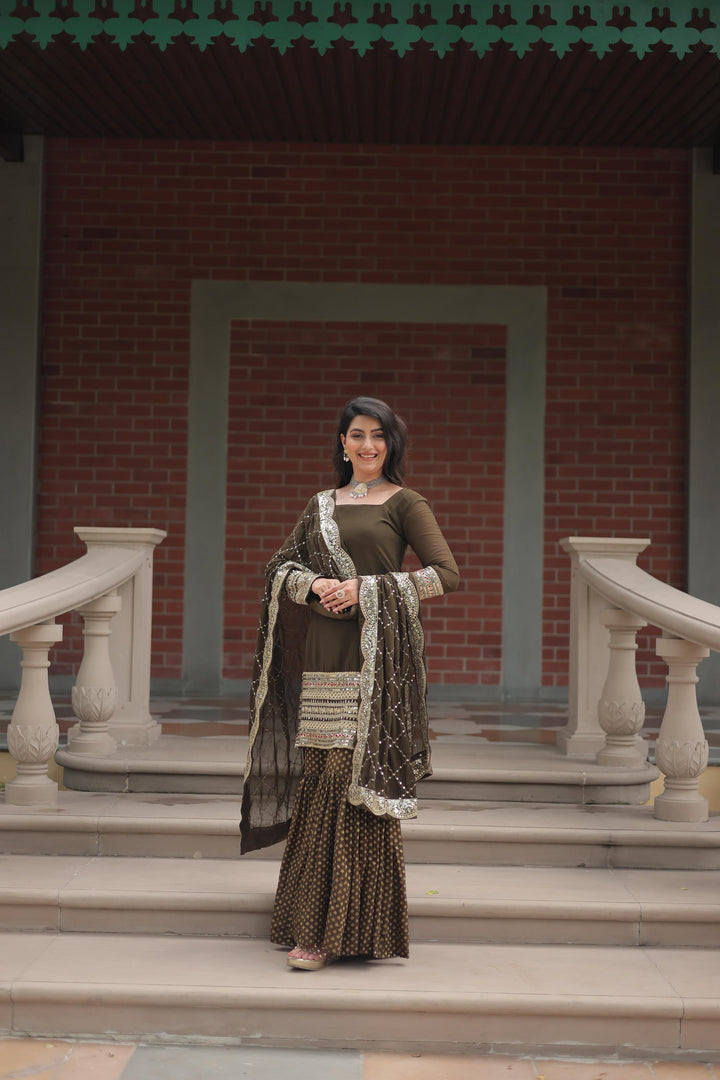 gray Color Sequence Work Designer Online Salwar Designs
