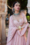light Pink color Attractive Heavy Embroidery Work Lehenga Choli for bride